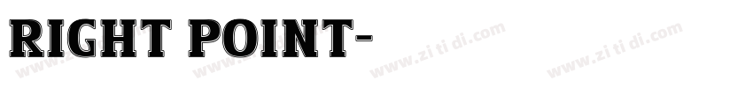 right point字体转换